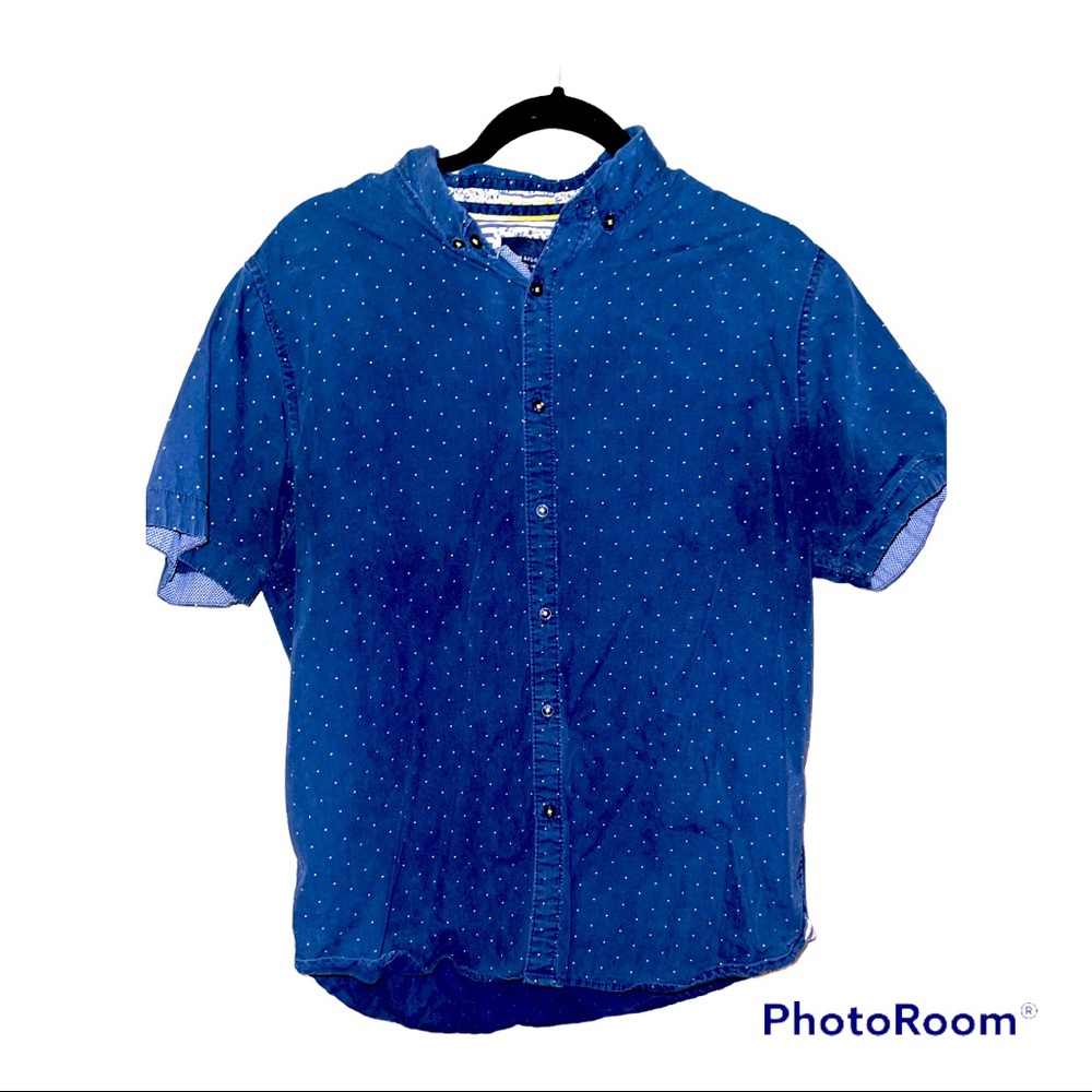 Denim and Flower Casual Button Up